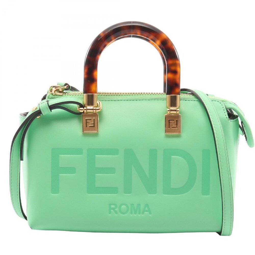 Fendi By The Way Handbag Leather Green